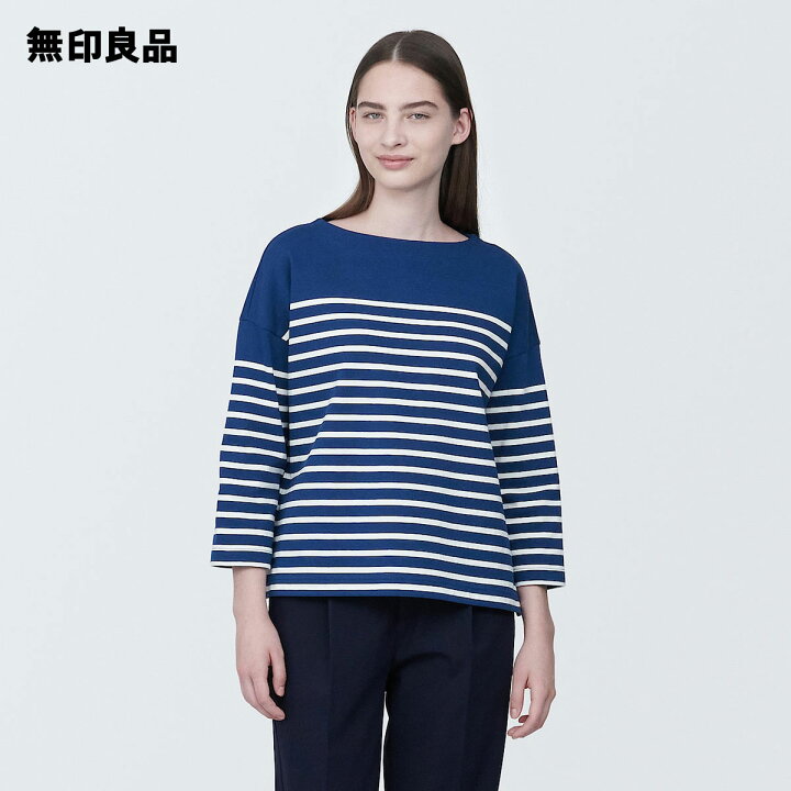楽天市場】【無印良品 公式】婦人 ボーダーボートネック七分袖Tシャツ 