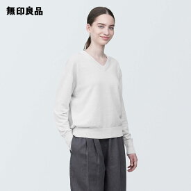【無印良品 公式】婦人 UVカットヘンプ混Vネックセーター
