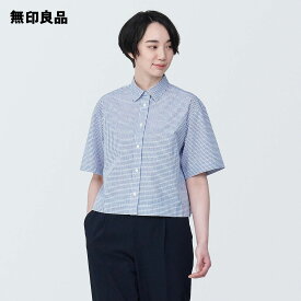 【無印良品 公式】婦人 涼感 ブロードレギュラーカラー半袖シャツ