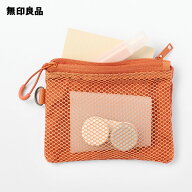 【S】ポリエステルダブルファスナーケース・ 約10×13．5cm トラベル 旅行 携帯用【無印良品 公式】