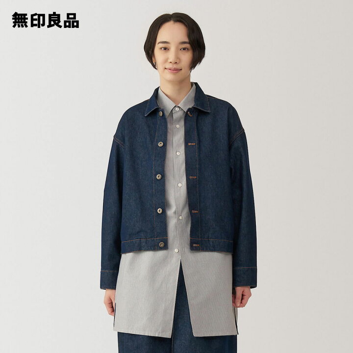 楽天市場】【無印良品 公式】婦人 和紙混デニムジャケット・ダーク 