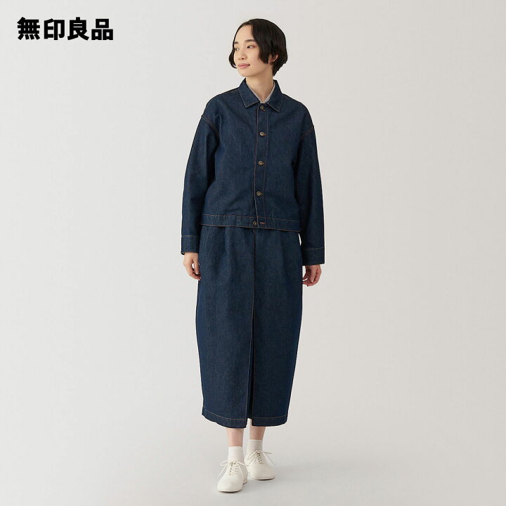 楽天市場】【無印良品 公式】婦人 和紙混デニムジャケット・ダーク 