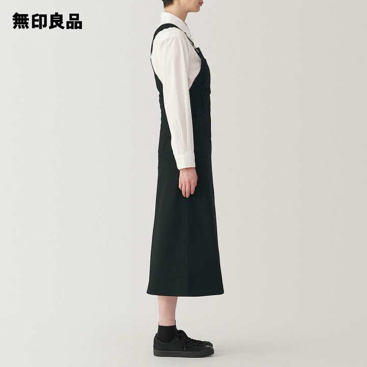 楽天市場】縦横 ストレッチチノサロペットスカート【無印良品 公式 