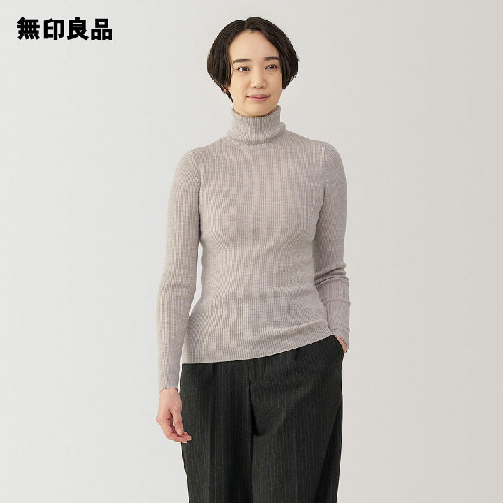 楽天市場】【無印良品 公式】婦人 洗えるウールハイゲージリブ  