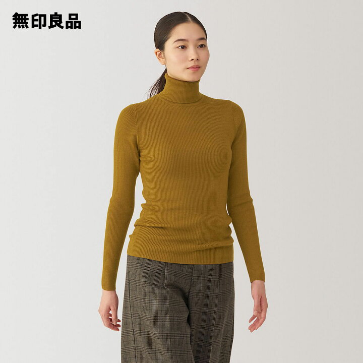 楽天市場】【無印良品 公式】婦人 洗えるウールハイゲージリブ  