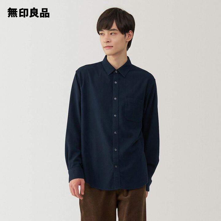 楽天市場】【無印良品 公式】紳士 両面起毛フランネル長袖シャツ 