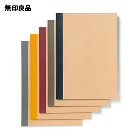 【無印良品 公式】【7mm・6mm横罫】植林木ペーパー裏うつりしにくいノート5冊組・B5・36枚・背クロス5色