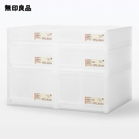 ポリプロピレン　小物収納ケース　中　引出2個・約幅26×奥行37×高さ12cm【無印良品 公式】