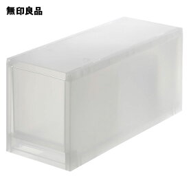 ポリプロピレン　小物収納ケース　ハーフ　大・約幅14×奥行37×高17．5cm【無印良品 公式】