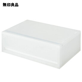 ポリプロピレン　小物収納ケース　ワイド　中・約幅37×奥行26×高さ12cm【無印良品 公式】