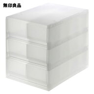 ポリプロピレン　小物収納ケース　引出2個3段・約幅26×奥行37×高さ32．5cm【無印良品 公式】