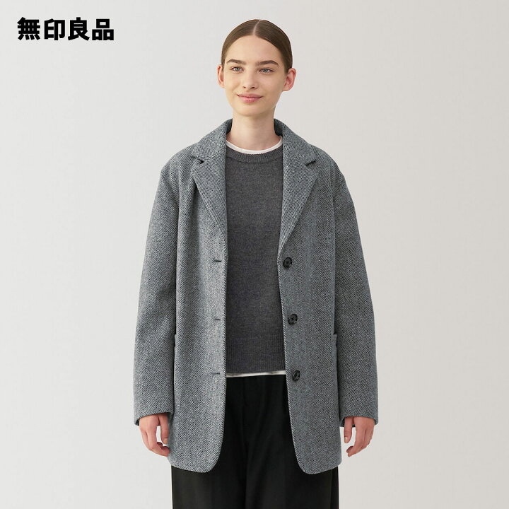 楽天市場】【無印良品 公式】婦人 再生ウール混ジャケットコート  