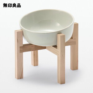 【無印良品 公式】木製スタンド 小 ペットフードボウル用・約18.5×18.5×高さ13cm