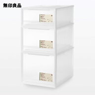 【2個セット】ポリプロピレン 収納ケース 中　約幅34×奥行44．5×高さ24cm【無印良品 公式】
