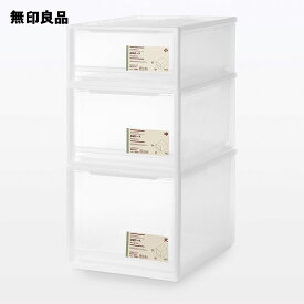 【2個セット】ポリプロピレン 収納ケース 中　約幅34×奥行44．5×高さ24cm【無印良品 公式】