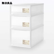【2個セット】ポリプロピレン 衣装ケース 小　約幅40×奥行65×高さ18cm　収納　収納ケース【無印良品 公…