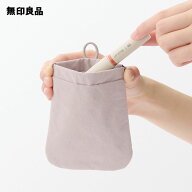 リンクルナイロン　片手で開くフラットポーチ・S　約12．5×10．3cm【無印良品 公式】