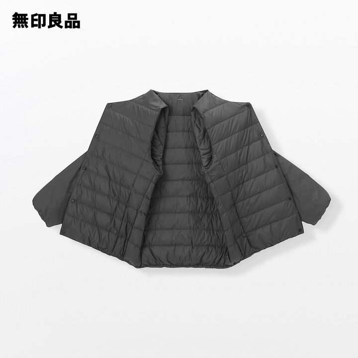 楽天市場】軽量ダウンポケッタブルノーカラージャケット【無印良品 