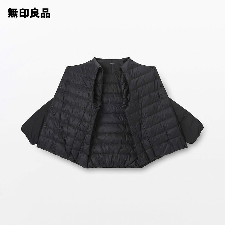 楽天市場】軽量ダウンポケッタブルノーカラージャケット【無印良品 