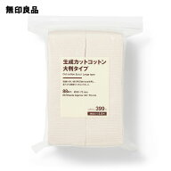 生成カットコットン　大判タイプ・88枚入　約90×70mm【無印良品 公式】