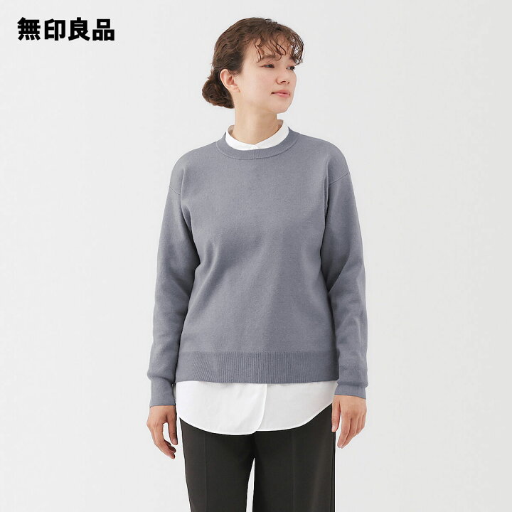 楽天市場】婦人 洗えるミラノリブ編みクルーネックセーター【無印良品 