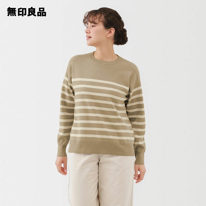 楽天市場】婦人 洗えるミラノリブ編みクルーネックセーター【無印良品 