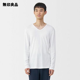 あったか綿　Vネック長袖Tシャツ【無印良品 公式】