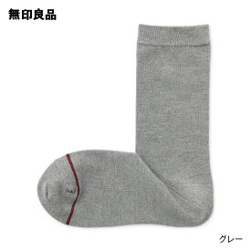 足なり直角 履き口やわらか あったか綿 靴下（ウール入り・口ゴムなし）・23〜25cm【無印良品 公式】