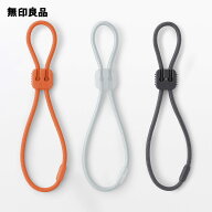ロック付き結束ゴムバンド 3色セット・オレンジ／ライトグレー／ダークグレー【無印良品 公式】
