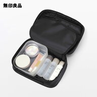 再生ナイロンメイクボックス・黒 S 約23×15．5×9cm【無印良品 公式】