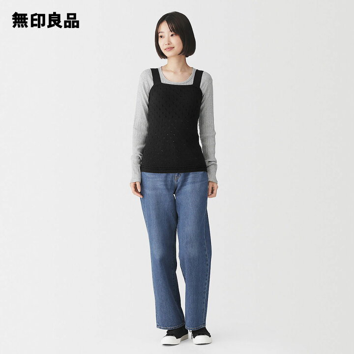 楽天市場】婦人 コットン透かし編みニット ブラタンクトップ【無印良品 