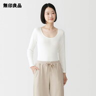 婦人 あったか綿 Uネック八分袖Tシャツ【無印良品 公式】
