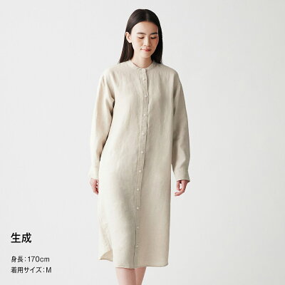 無印良品 公式 フレンチリネン洗いざらしスタンドカラーワンピース Room 欲しい に出会える 無印良品 公式 フレンチリネン洗いざらしスタンドカラーワンピース Room 欲しい に出会える