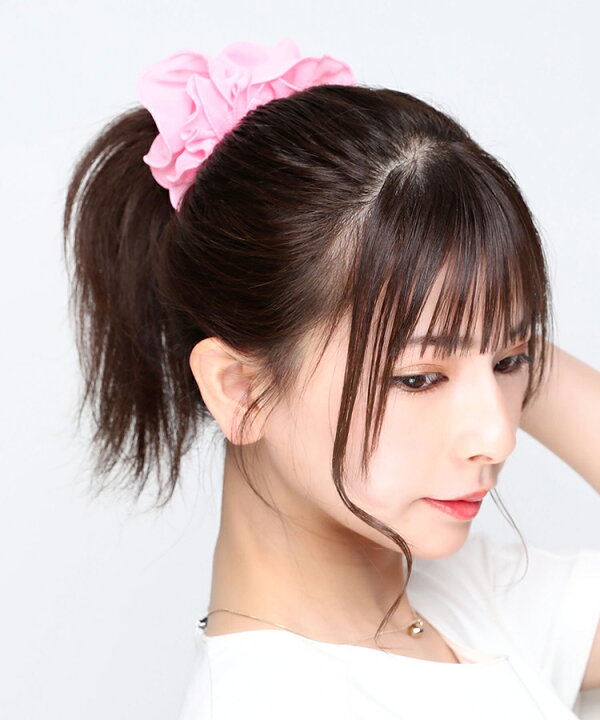 楽天市場】シュシュ ヘアゴム シフォン ボリューム まとめ髪 ヘア 