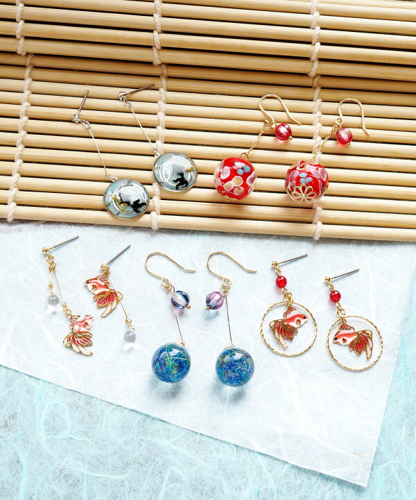 楽天市場】【最大600円OFFクーポン】ピアス 金魚 和 和風 日本 japan  