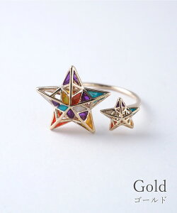 指輪 リング サイズ 12号 #12 星 ほし ホシ star スター ステンドグラス ゴールド シルバー モロッコ モロッカン エスニック 日本製 made in Japan スターモロッカンリング クリスマスプレゼント