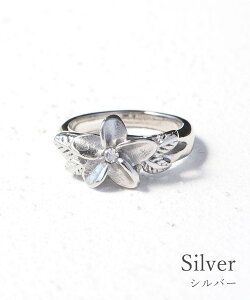 �w�� �����O �T�C�Y 13�� �X�e�����X �T�[�W�J���X�e�����X �v�������A Plumeria Ring Lino*Makana �V���v�� �S�[���h �V���o�[ �s���N�S�[���h muk �v���[���g �M�t�g