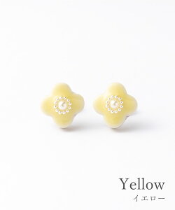 ピアス チタン チタンポスト チタンピアス 金属アレルギー 美濃焼 陶器 小花 花 はな ハナ flower フラワー 小ぶり シンプル 日本製 made in Japan MIKELO ミケロ 美濃焼陶器小花パールチタンポスト