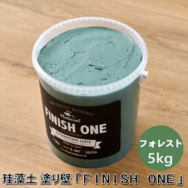 【新色】珪藻土塗り壁材 ケイソウくん「フィニッシュワン」 5kg入 フォレスト色【缶入り】（旧商品名：カラフル＆イージー）