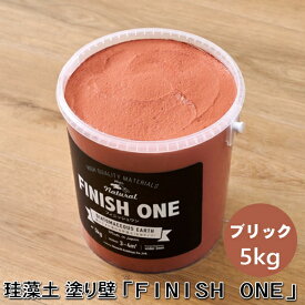 【新色】珪藻土塗り壁材 ケイソウくん「フィニッシュワン」 5kg入 ブリック色【缶入り】（旧商品名：カラフル＆イージー）