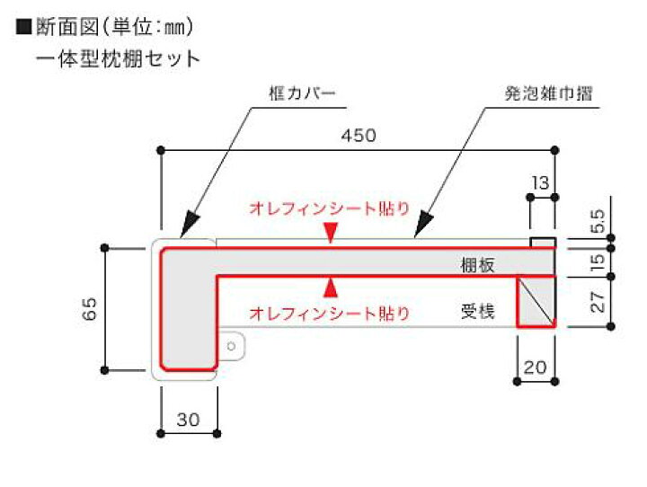 楽天市場 押入 枕棚セット 框 棚板一体型 間口2700ミリ 個人宅配送不可 木材倉庫 ムック