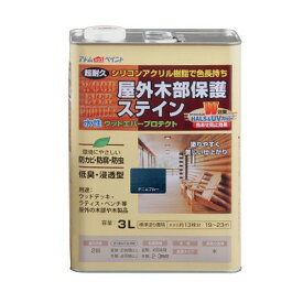 アトムハウスペイント水性ウッドエバープロテクト3L　デニムブルー