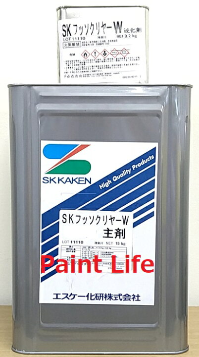 楽天市場】エスケー化研SKフッソクリヤーW艶有り 15.2kgセット 