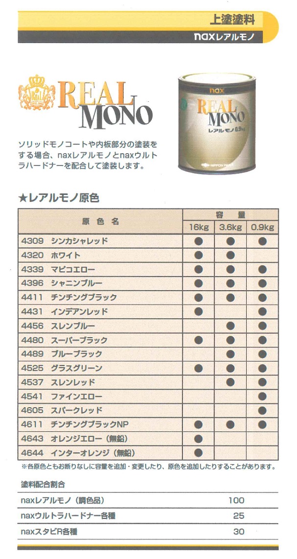 楽天市場】【送料無料】日本ペイントnax レアル モノ4411 チンチング