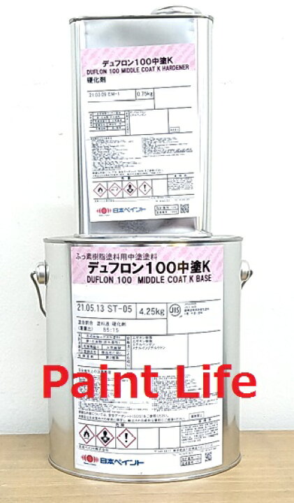 楽天市場】【送料無料】日本ペイントデュフロン100中塗K 淡彩色5kg 