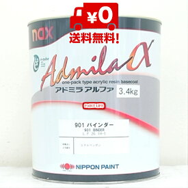 【送料無料】日本ペイントnaxアドミラ　アルファ901　バインダー　3.4kg