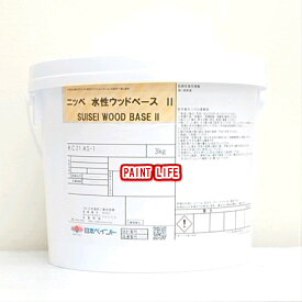【送料無料】日本ペイント水性ウッドベース2　白　3kg木部用/業務用
