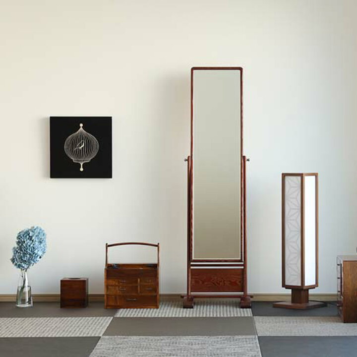 楽天市場】江戸指物 姿見 伝統工芸品 ミラー アッシュ : MUKU工房 