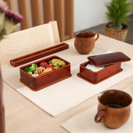 飛騨春慶 元田漆器 隅丸入子弁当箱 伝統工芸品 木製 弁当箱