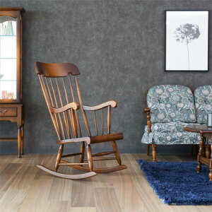 飛騨家具 HIDA 飛騨産業 穂高 ロッキングチェア No.63 国産家具 無垢 ロッキングチェア オーク 布地